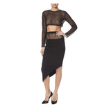 BLACK ASYMMETRIC SKIRT - THE BOX BOUTIQUE