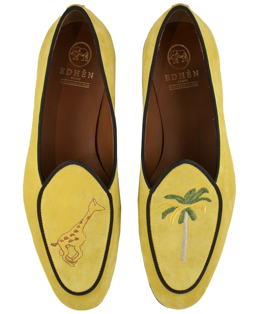 KENSINGTON EMBROIDERED LOAFERS IN YELLOW - THE BOX BOUTIQUE