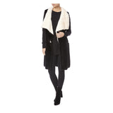 BLACK MINK FUR WITH WHITE COLLAR - THE BOX BOUTIQUE