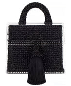 SPARKLY BLACK COPACABANA PURSE - THE BOX BOUTIQUE