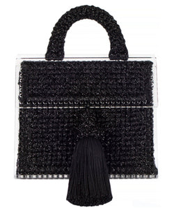 SPARKLY BLACK COPACABANA PURSE - THE BOX BOUTIQUE