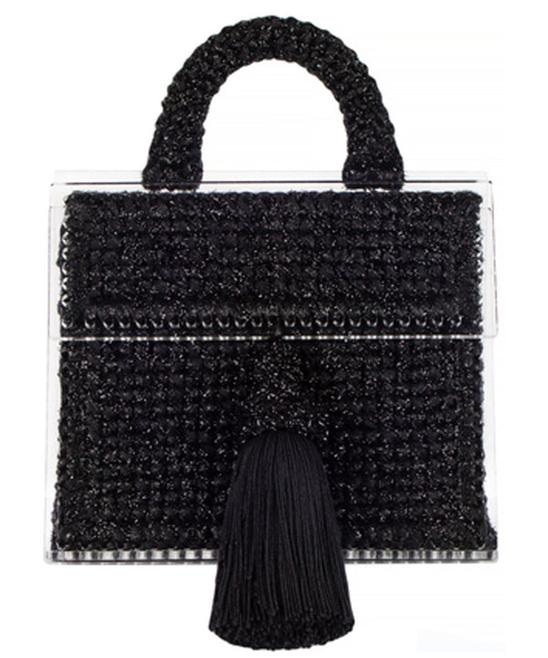SPARKLY BLACK COPACABANA PURSE - THE BOX BOUTIQUE