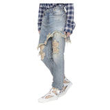 DOUBLE CLASSIC DISTRESSED JEANS - THE BOX BOUTIQUE