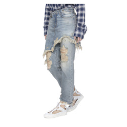 DOUBLE CLASSIC DISTRESSED JEANS - THE BOX BOUTIQUE