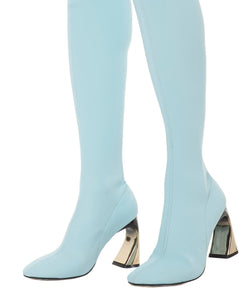 TOUJOURS LE TOUR BOOTS IN BABY BLUE - THE BOX BOUTIQUE