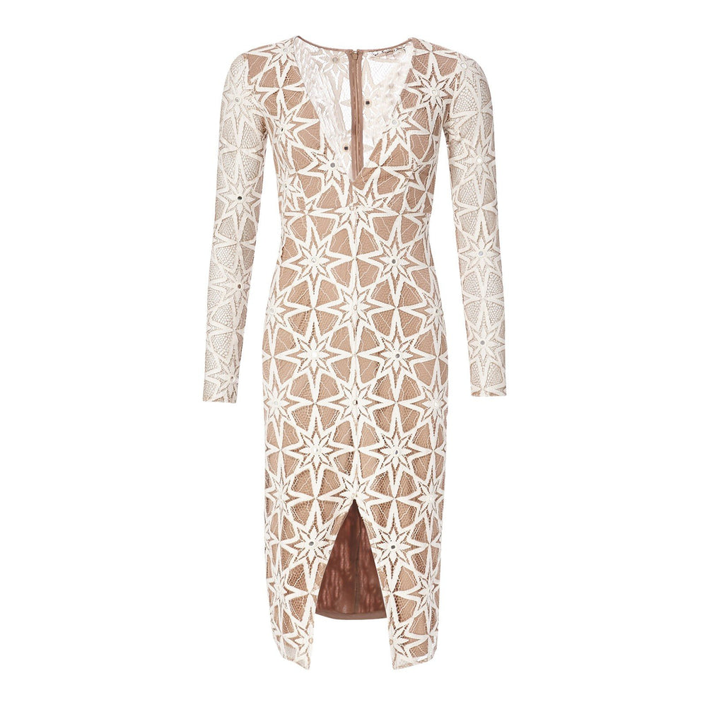 METZ MIDI DRESS IN BEIGE - THE BOX BOUTIQUE