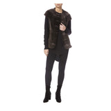 BROWN SHAVED MINK FUR GILET - THE BOX BOUTIQUE