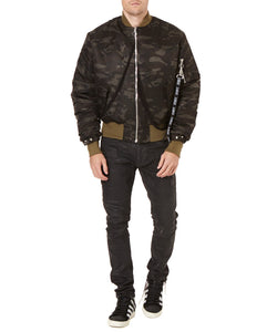 CAMO BOMBER JACKET - THE BOX BOUTIQUE