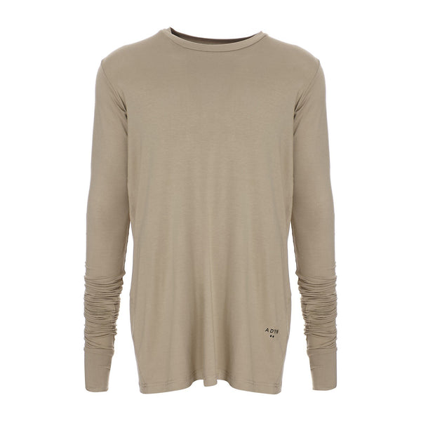 ESSENTIAL LONG SLEEVE TEE SAND - THE BOX BOUTIQUE