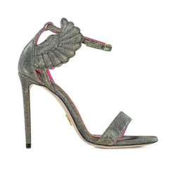 MALIKAH METALLIC FABRIC SANDALS - THE BOX BOUTIQUE