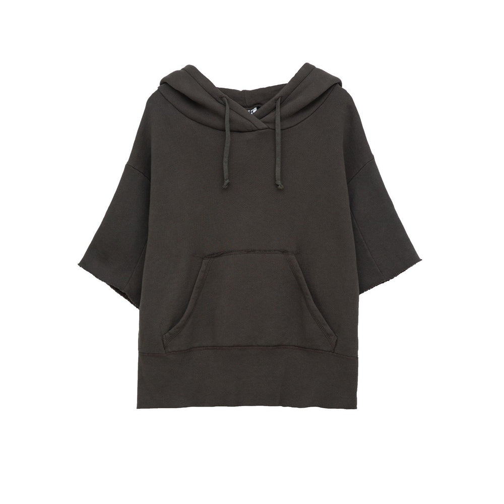 SHORT SLEEVE HOODIE - THE BOX BOUTIQUE