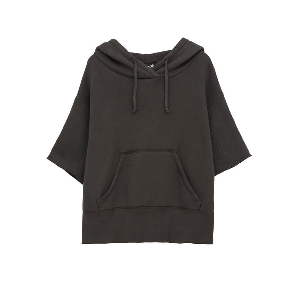 SHORT SLEEVE HOODIE - THE BOX BOUTIQUE