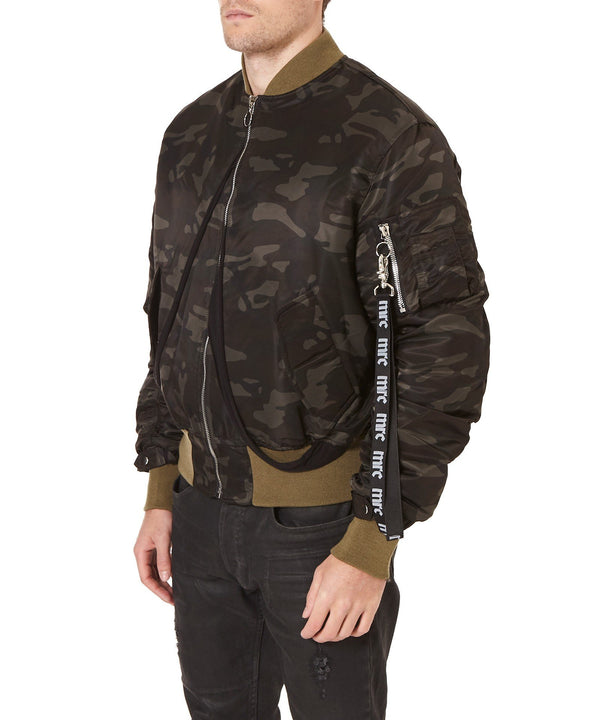 CAMO BOMBER JACKET - THE BOX BOUTIQUE