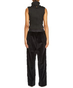 TROUSERS WITH SIDE BUTTONS IN BLACK - THE BOX BOUTIQUE