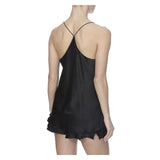 BELLA JET BLACK CORE SILK CAMISOLE SET - THE BOX BOUTIQUE