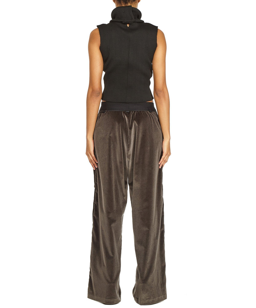 TROUSERS WITH SIDE BUTTONS IN GREY - THE BOX BOUTIQUE