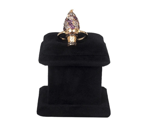 DIAMONDS AND AMETHYST GELATO ICE CREAM RING - THE BOX BOUTIQUE