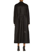 BLACK LONG SLIT COAT - THE BOX BOUTIQUE
