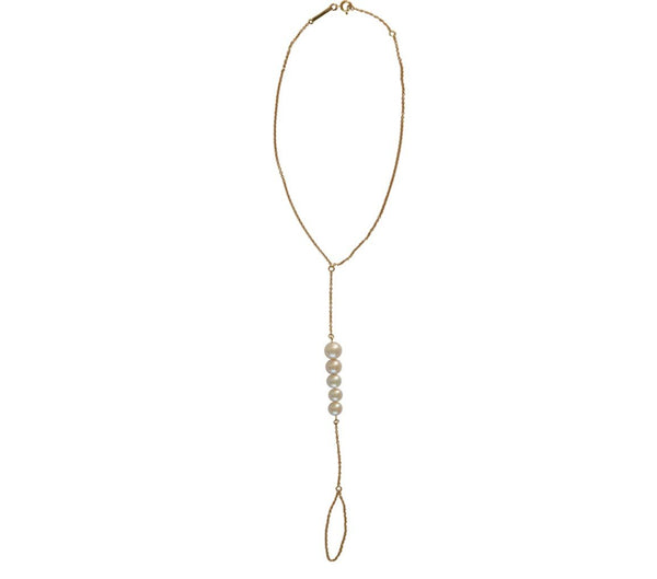ANKLE BRACELET WITH PEARLS - THE BOX BOUTIQUE