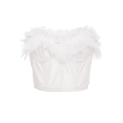 EVE RUFFLE TRIM BUSTIER - THE BOX BOUTIQUE