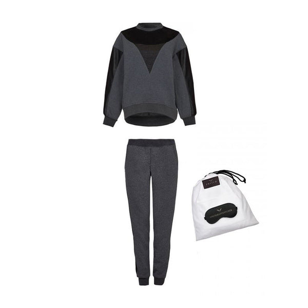 COSY TRAVEL SET IN DARK GREY - THE BOX BOUTIQUE