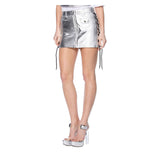 FLASH METALLIC LEATHER SKIRT - THE BOX BOUTIQUE