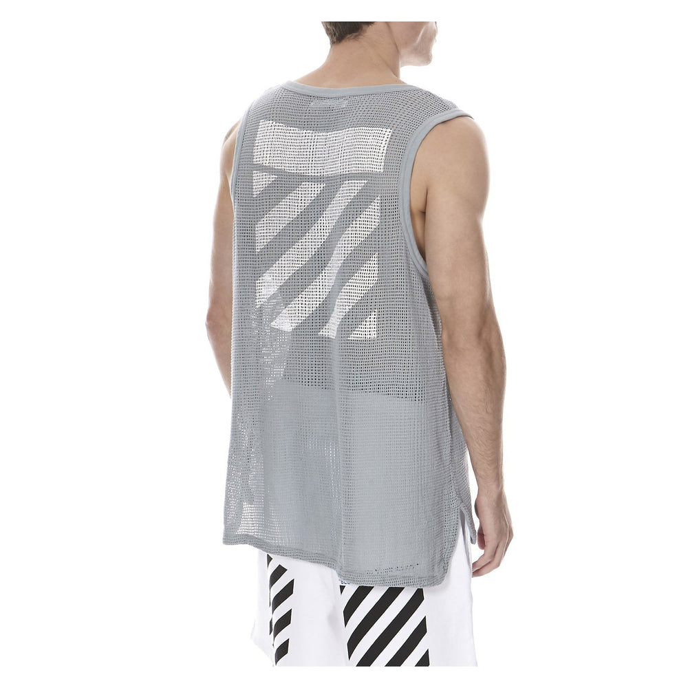 DUSTY BLUE RAW CUT EDGE TANK TOP - THE BOX BOUTIQUE