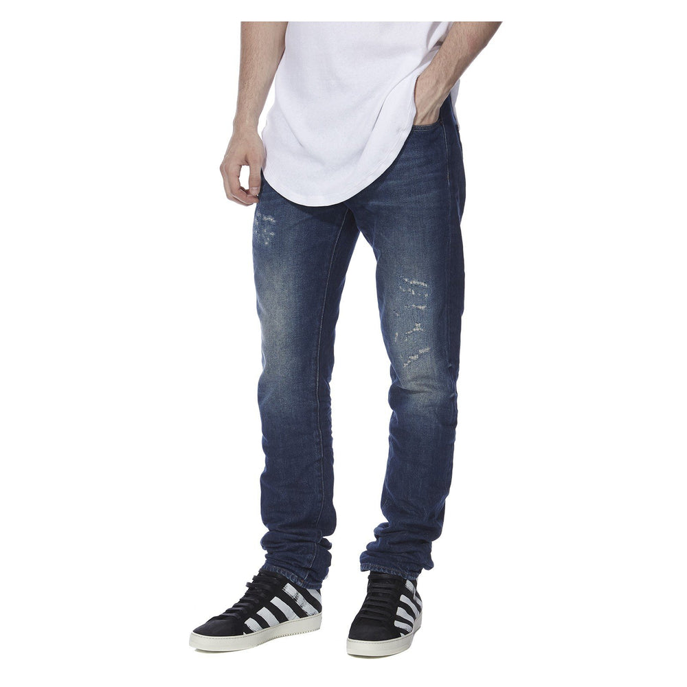 BRUSHED SLIM FIT VINTAGE WASH JEANS - THE BOX BOUTIQUE