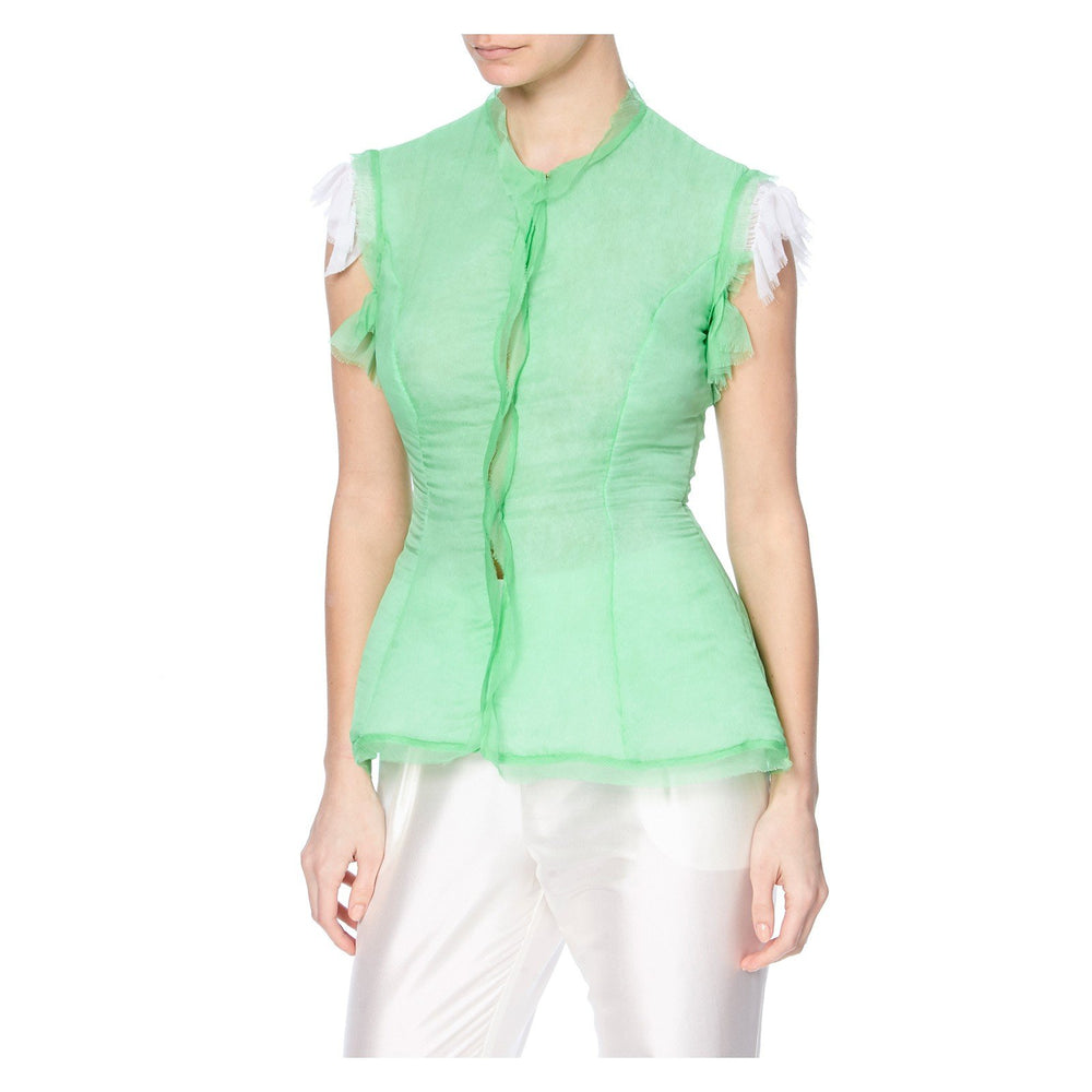 EVITA FITTED RUFFLE SLEEVE JACKET - THE BOX BOUTIQUE