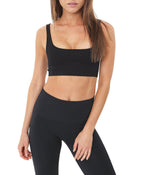 NOIR RIBBED BRA - THE BOX BOUTIQUE