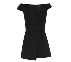 CARMELLA PLAYSUIT IN BLACK - THE BOX BOUTIQUE