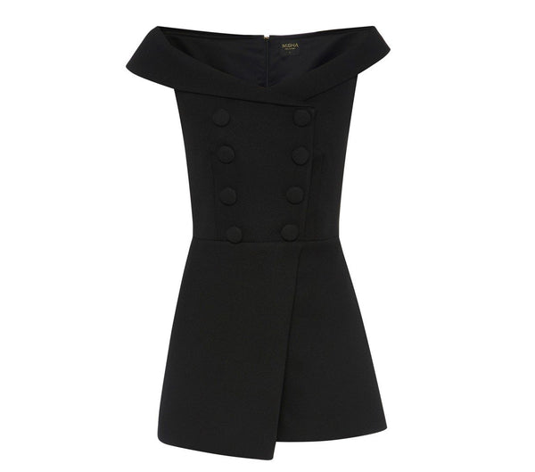 CARMELLA PLAYSUIT IN BLACK - THE BOX BOUTIQUE