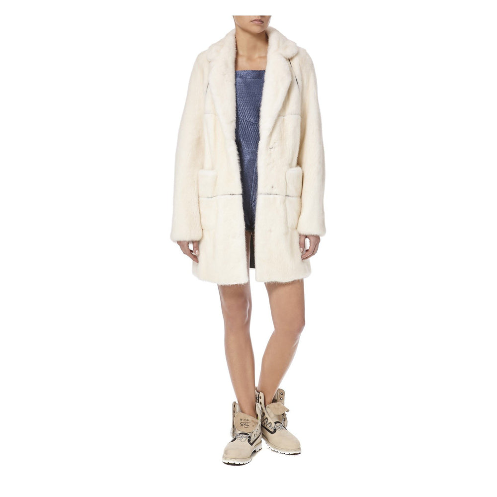 PA5H BEIGE MINK SHORT FUR COAT - THE BOX BOUTIQUE