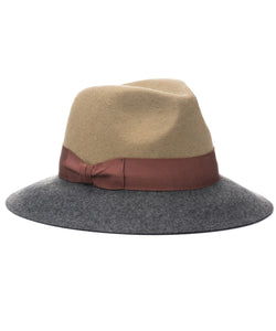 FLORENCE FEDORA HAT IN GREY - THE BOX BOUTIQUE