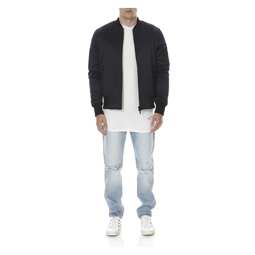 ESSENTIAL BASIC TEE SILVER ZIP - THE BOX BOUTIQUE