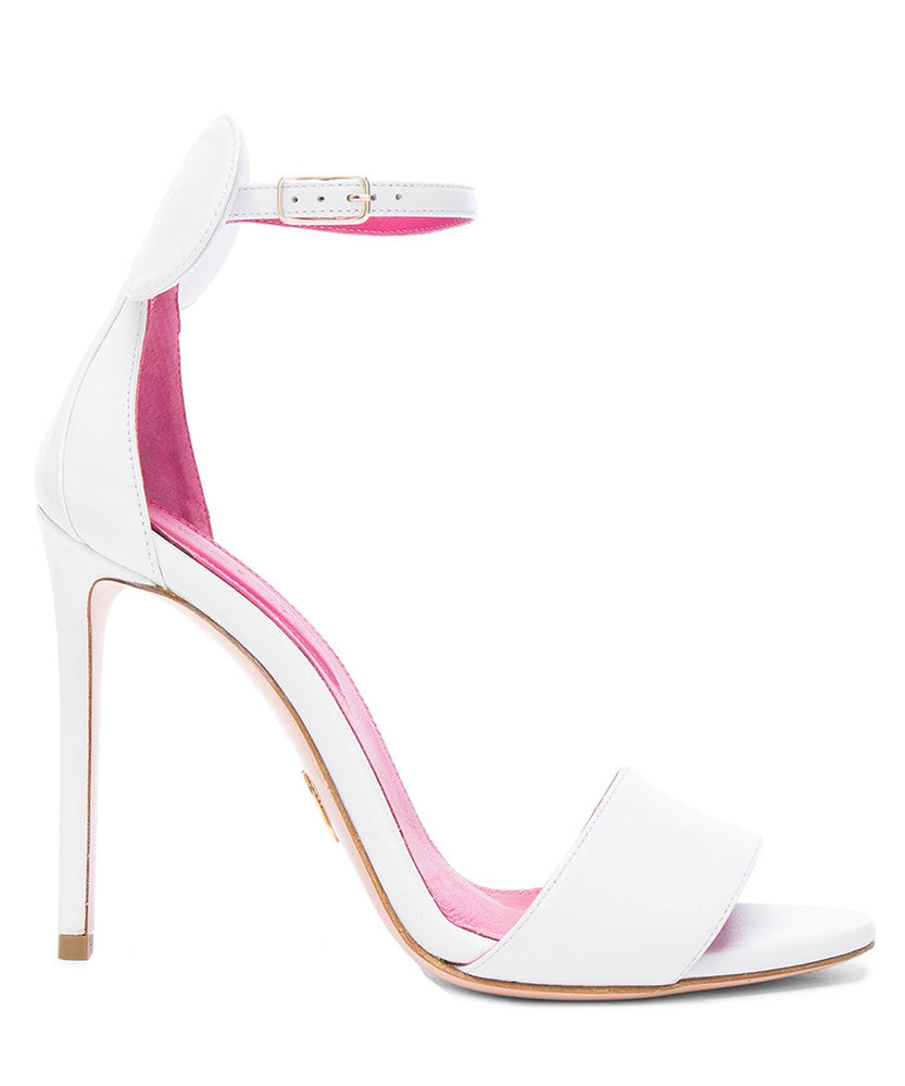MINNIE LEATHER SANDALS IN WHITE - THE BOX BOUTIQUE