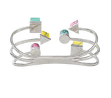 BTS31 HAND CUFF WITH YELLOW, PINK AND TURQUOISE - THE BOX BOUTIQUE
