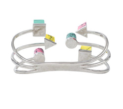 BTS31 HAND CUFF WITH YELLOW, PINK AND TURQUOISE - THE BOX BOUTIQUE