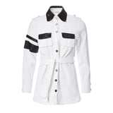 SAFARI JACKET IN WHITE DENIM - THE BOX BOUTIQUE