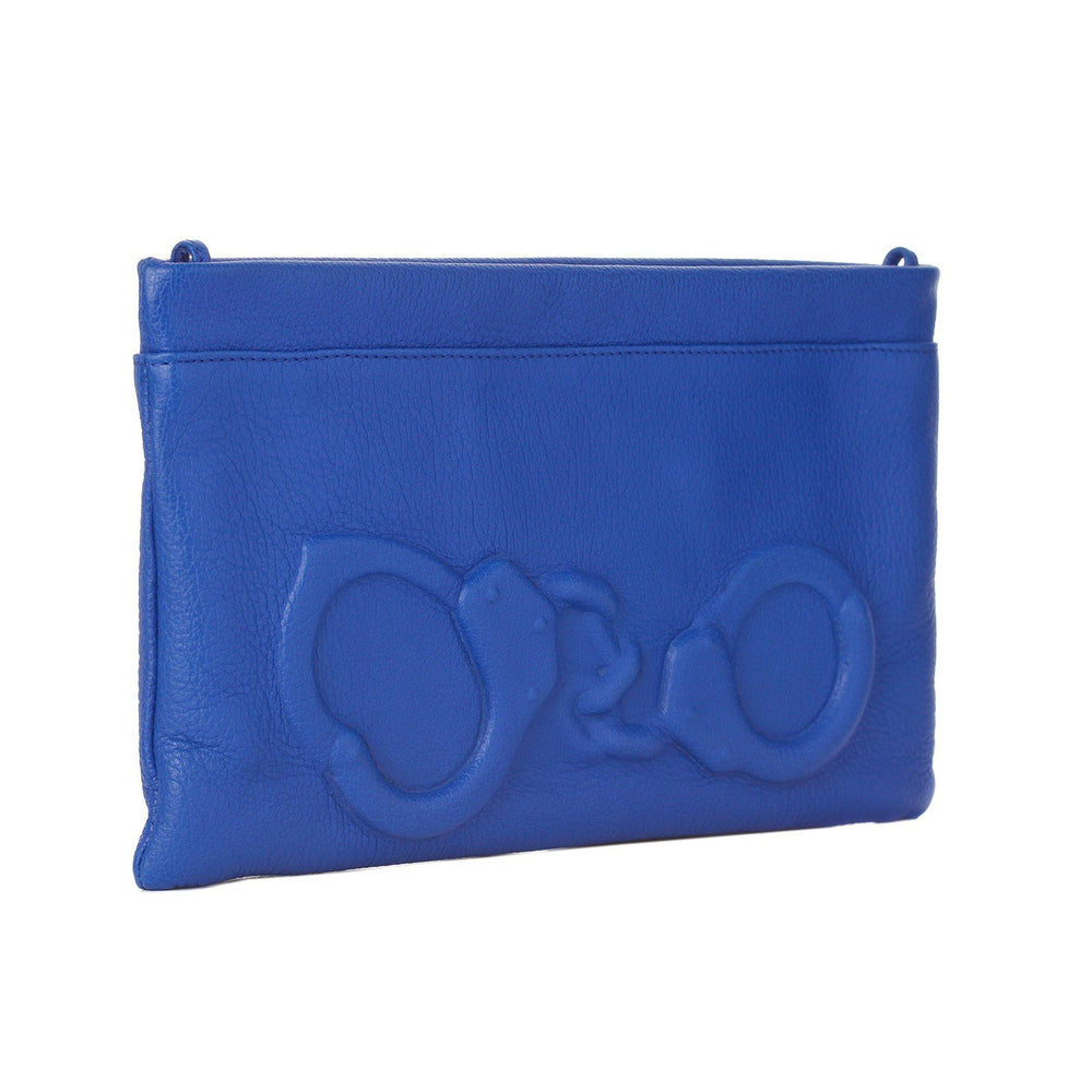 COBALT BLUE HANDCUFFS CLUTCH - THE BOX BOUTIQUE