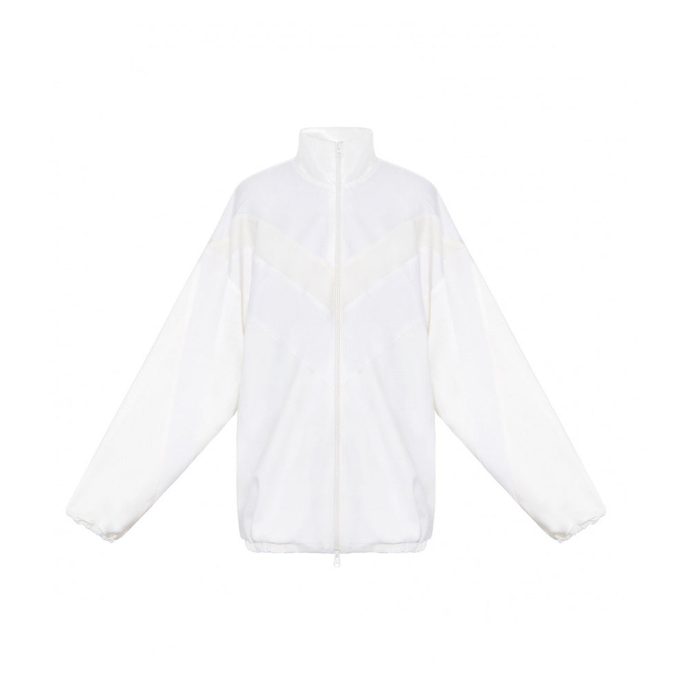 SILK WINDBREAKER BOMBER JACKET - THE BOX BOUTIQUE