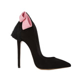 IZO BOW PUMP (PINK BOW WITH BLACK FRINGE) - THE BOX BOUTIQUE