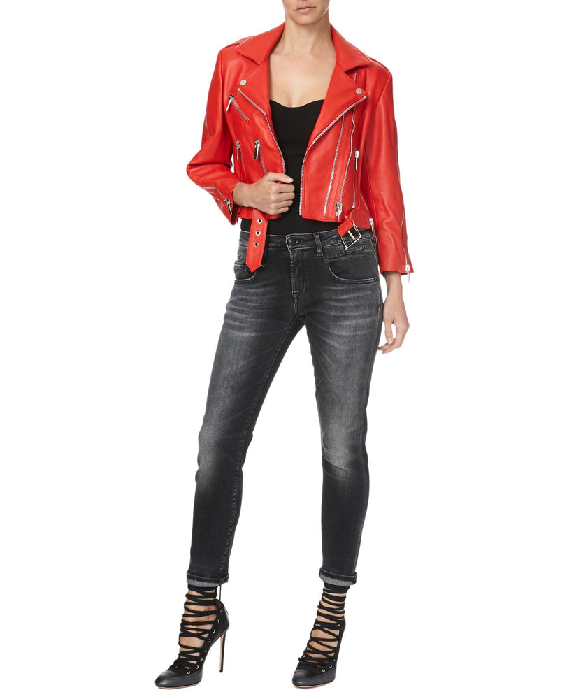 AVALON ZIP JACKET IN RED - THE BOX BOUTIQUE