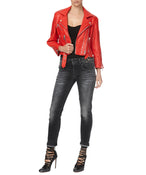 AVALON ZIP JACKET IN RED - THE BOX BOUTIQUE
