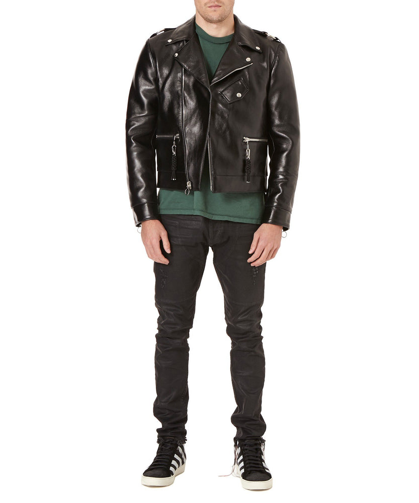 LEATHER MOTO JACKET - THE BOX BOUTIQUE