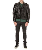 LEATHER MOTO JACKET - THE BOX BOUTIQUE