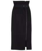 ZIP PENCIL SKIRT IN BLACK - THE BOX BOUTIQUE