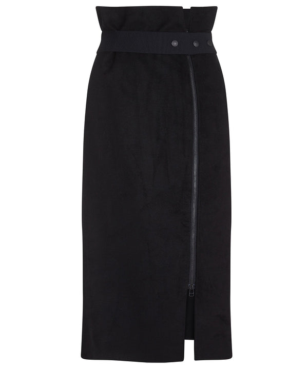 ZIP PENCIL SKIRT IN BLACK - THE BOX BOUTIQUE