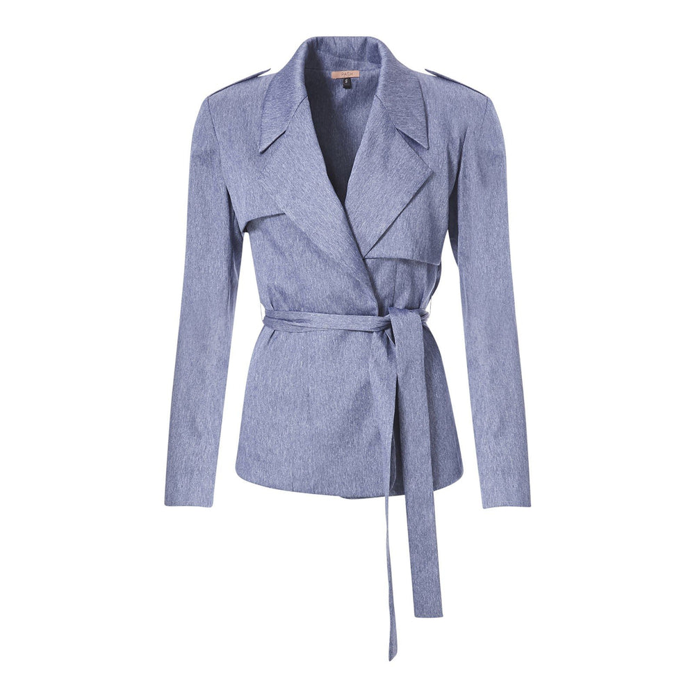 BLUE SILK TUXEDO JACKET - THE BOX BOUTIQUE