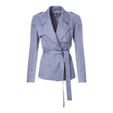 BLUE SILK TUXEDO JACKET - THE BOX BOUTIQUE